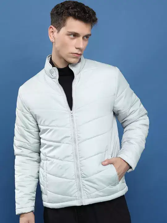 Image for HIGHLANDER-MenSolidHighNeckPufferJacket