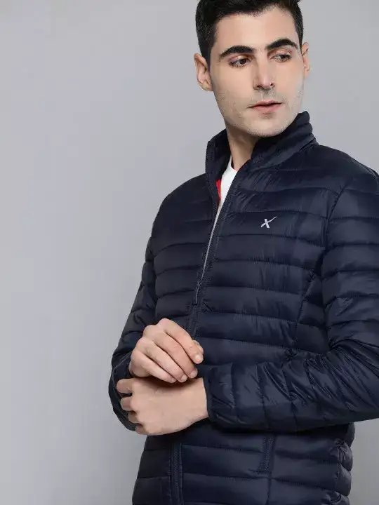 Image for 6.HRXbyHrithikRoshan-MenNavyBlueSolidPaddedJacket