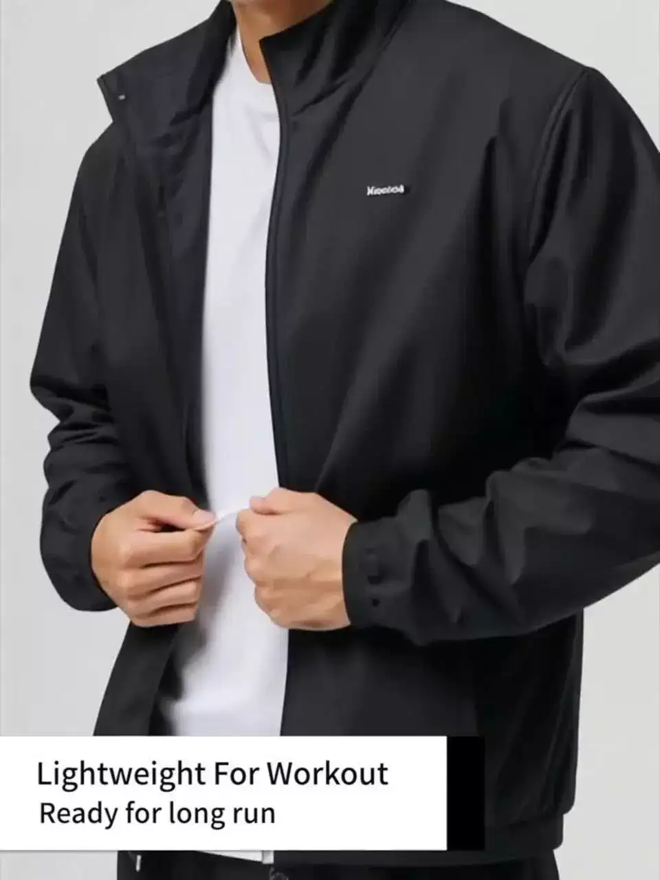 Image for Decathlon-DomyosMenBlackLightweightTrainingJacket