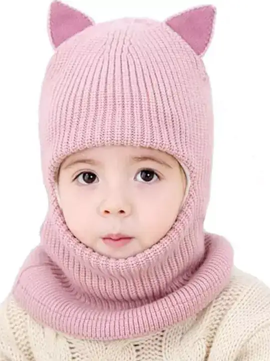 Image for Gajraj-KidsSelf-DesignWoollenMonkeyCap