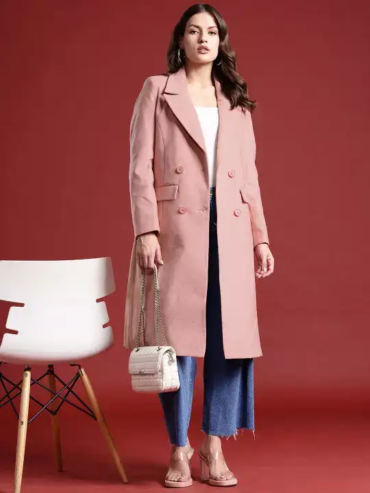 Image for Allaboutyou-SolidDecember-FrostyWinters-QuiltClubKneeLengthTrenchCoat