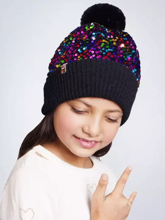 Image for Bharatasya-Girls'WoollenBeanie