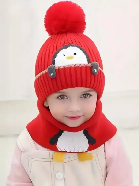 Image for TOMKOT-UnisexKidsWoollenBeanieCap