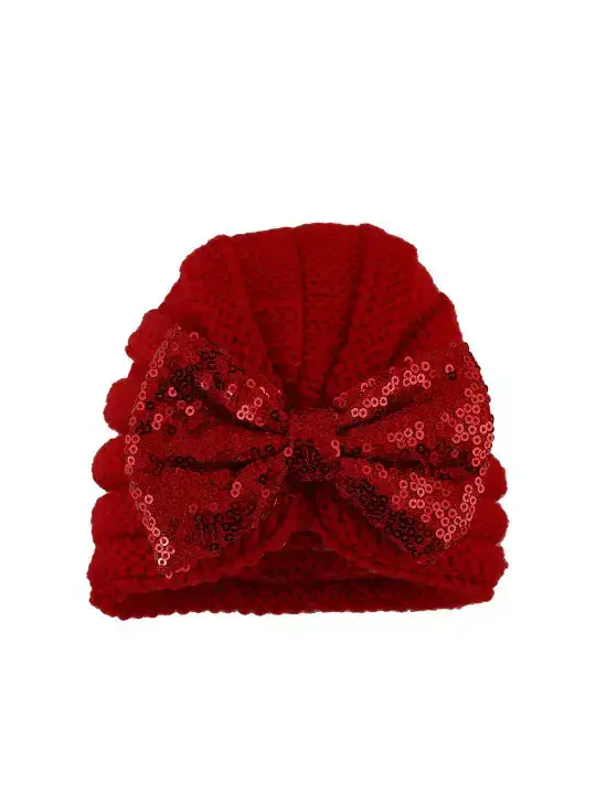 Image for BabyMoo-Girls'RedPartywearTurbanCap