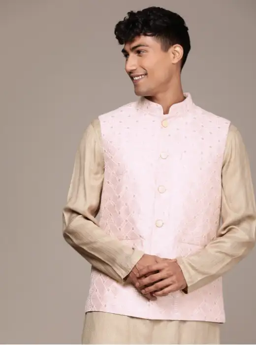 Image for HouseofPataudiJashnSequinedNehruJacket