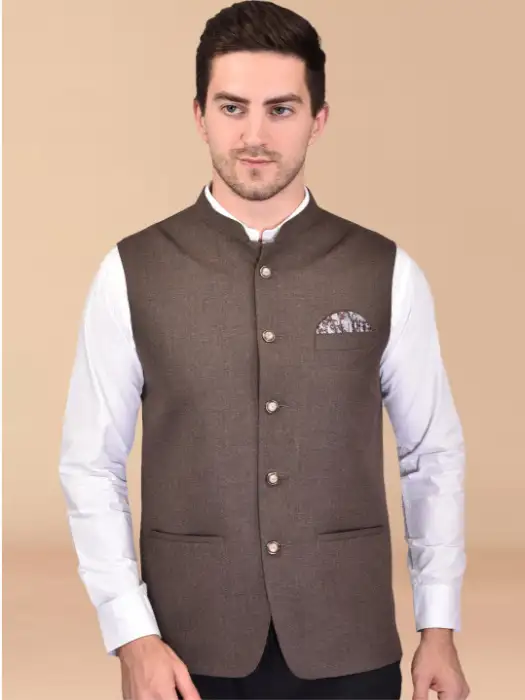 Image for PRINTCULTRMandarinCollarNehruJacket