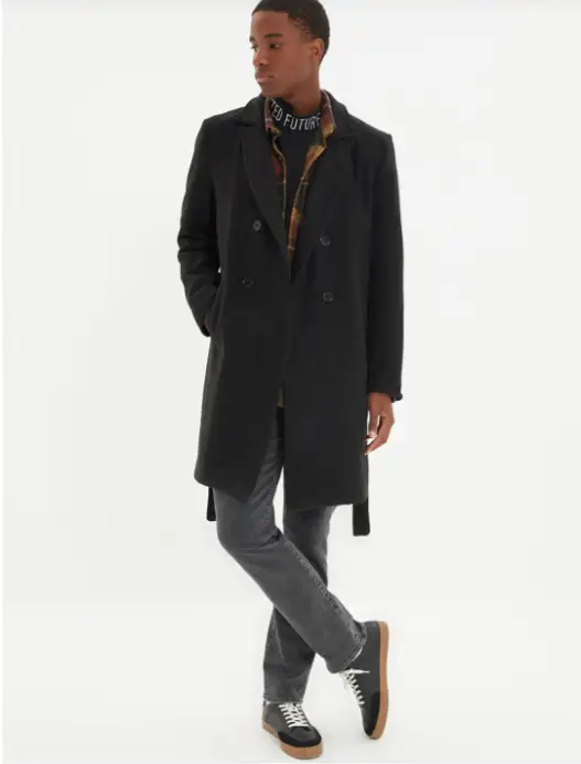 Image for TrendyolNotchedLapelWinterTrenchCoat