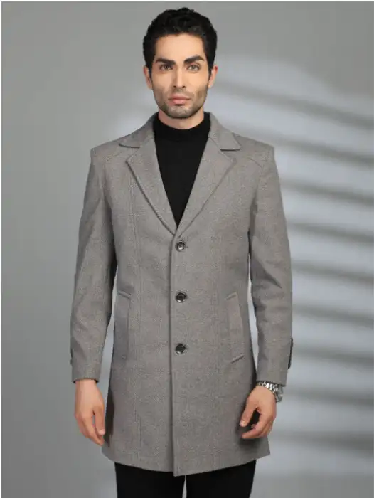 Image for CHKOKKOWinterWearSingleBreastedNotchedLapelOvercoat