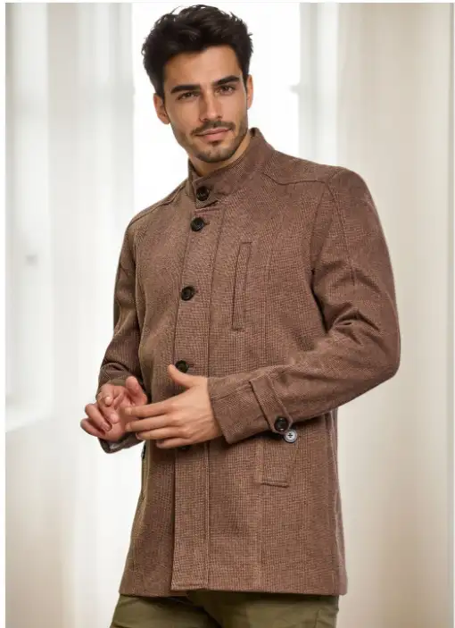 Image for Mast%26HarbourSelf-DesignStandCollarWinterTrenchCoat