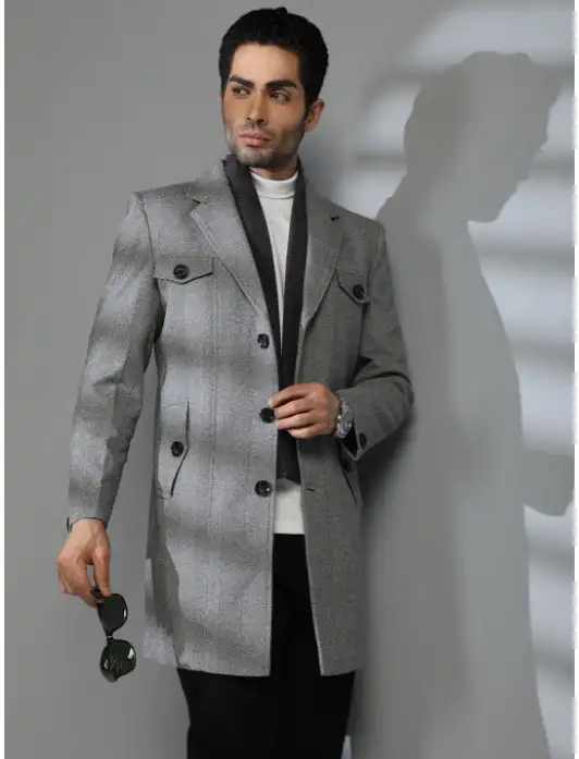 Image for CHKOKKOWinterWearSingleBreastedNotchedLapelOvercoat