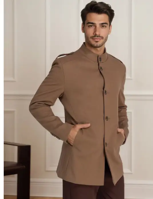 Image for Mast%26HarbourSingle-BreastedStandCollarWinterOvercoat