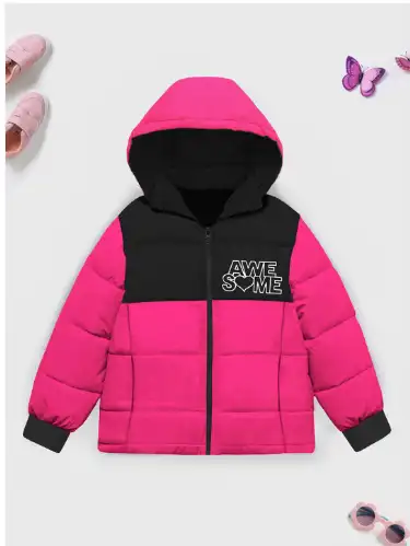 Image for YKXTrampolineGirlsSolidColourblockedPaddedJacket