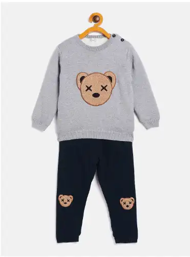 Image for JWAAQBoysGrey%26NavyBlueWinterSweatshirtwithPyjamas