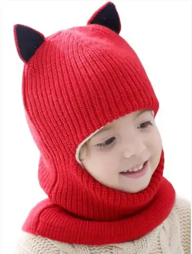 Image for GajrajKidsRibbedWoollenBalaclavaCap