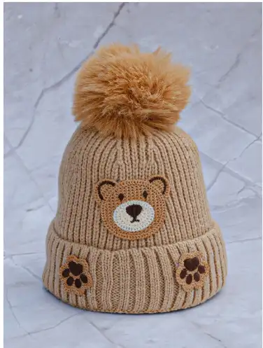 Image for DukieKookyUnisexKidsEmbroideredWoollenBeanie