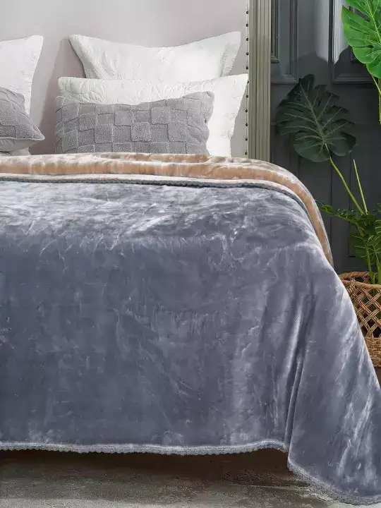 Image for SaralHome-BeigeMinkSoftDoubleSidedDoubleBedBlanket