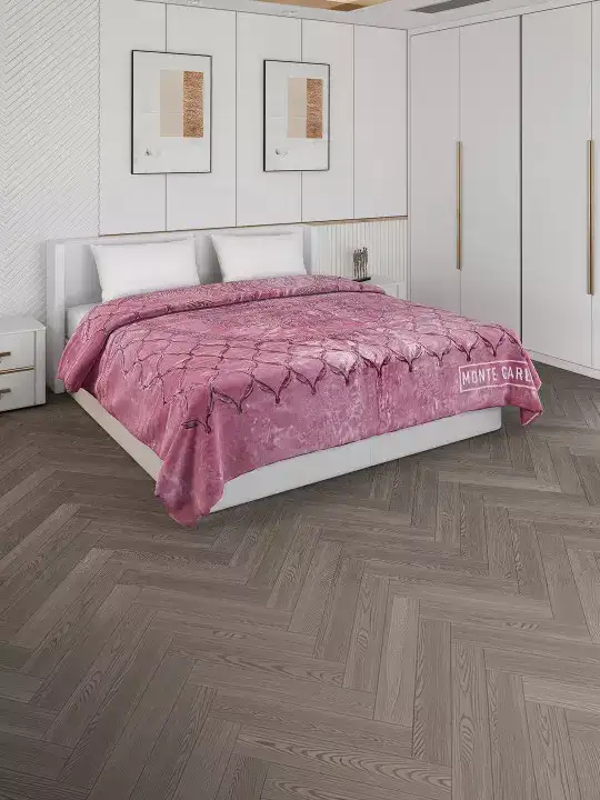 Image for MonteCarlo-PinkEthnicMotifs2PlyDoubleBedBlanket