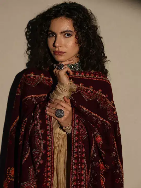 Image for Libas-Women'sEthnicMotifsWovenDesignShawl