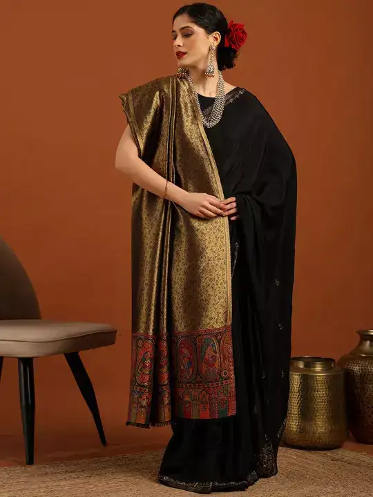 Image for Tweedle-Women'sEthnicMotifsWovenDesignAcrylicShawl