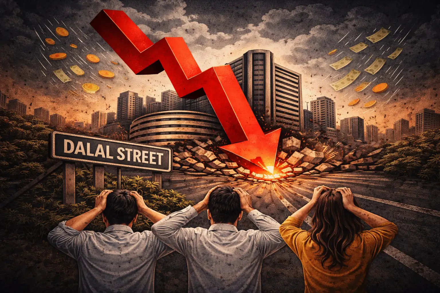 Rs 3 lakh crore wipeout! Sensex sheds over 900 pts from day’s peak, Nifty sinks 1%.  5 factors behind market decline