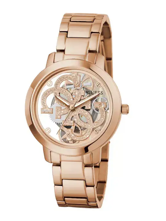 Image for GUESS-WomenRoseGold-TonedEmbellishedDialBraceletStyleStrapsWatch