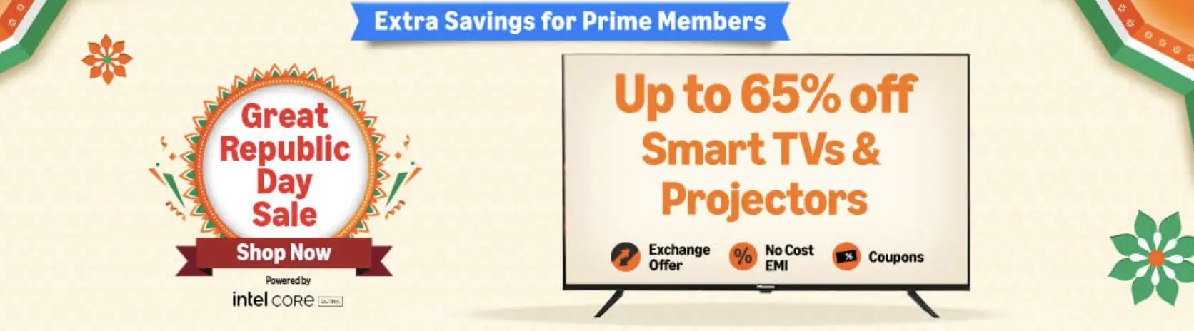 Image for Upto65%25OffonSmartTVs%26Projectors