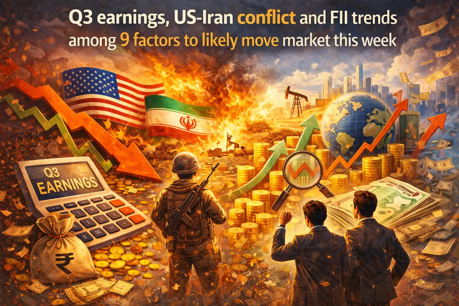 Q3 earnings, US-Iran conflict &amp; FII action among 9 factors to move D-St this week