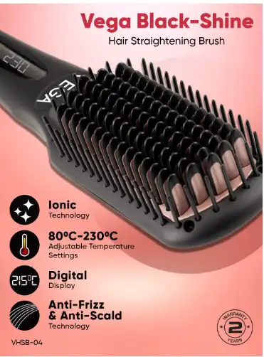 Image for VEGAWomenHairStraightenerBrush