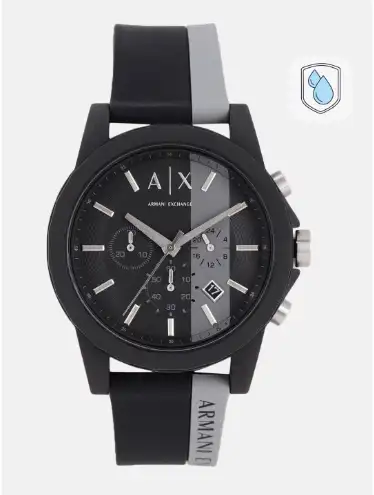 Image for ArmaniExchangeMenBlackAnalogueWatch