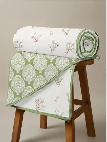 Image for URBANSPACEPinkFloralSummerDoubleBedDohar