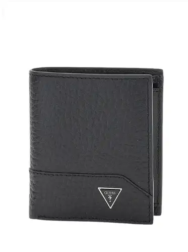 Image for GUESSMenTexturedLeatherTwoFoldWallet