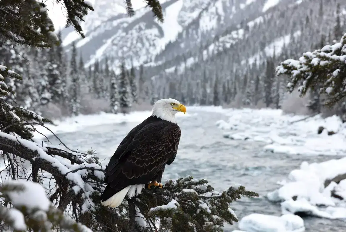 Why Hundreds of Bald Eagles Flock to Frozen Mountains in Winter - The ...