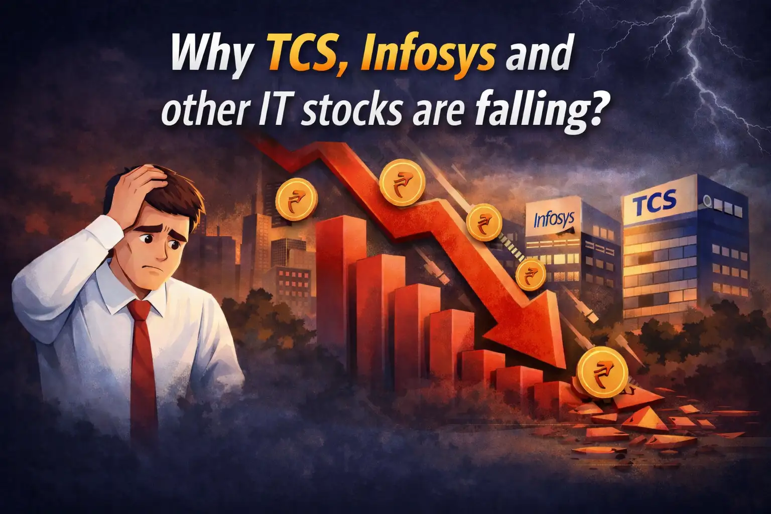 Rs 1.3 lakh crore shock! Why TCS, Infosys, other IT stocks fell up to 5%