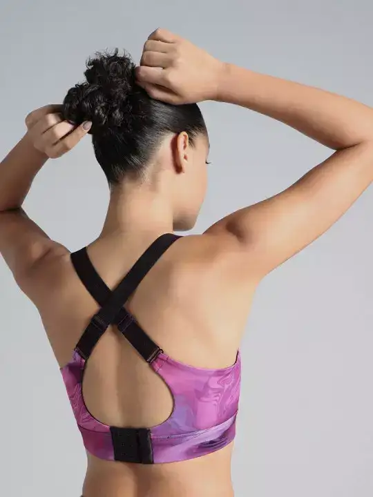 Image for CULT-WomenPurpleprintedHighImpactTrainingBra