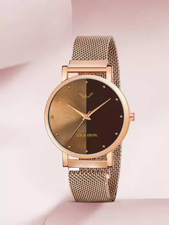 Image for LOUISDEVIN-WomenBrassDial%26StrapsAnalogueWatch