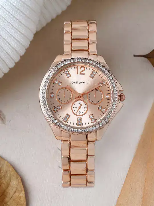 Image for JOKER%26WITCH-WomenGold-TonedStrapsAnalogueWatch