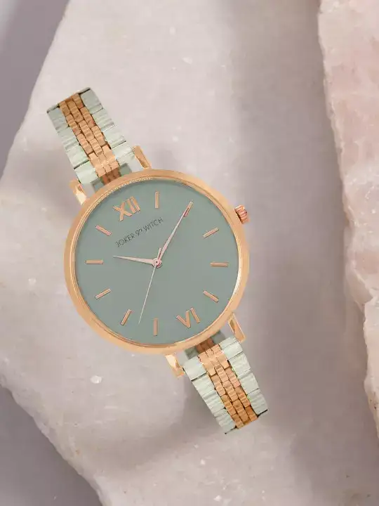 Image for JOKER%26WITCH-WomenGrey%26Gold-TonedAnalogueWatch