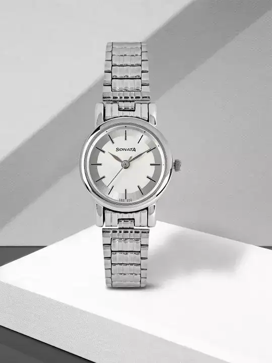 Image for Sonata-QuartzAnalogWithWhiteDialWatchForWomen