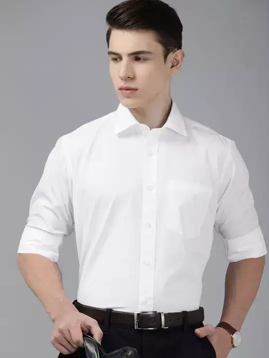 Image for VanHeusen-MenPureCottonCustomOpaqueFormalShirt