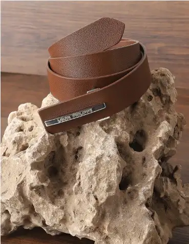 Image for LouisPhilippeMenBrownSolidLeatherBelt