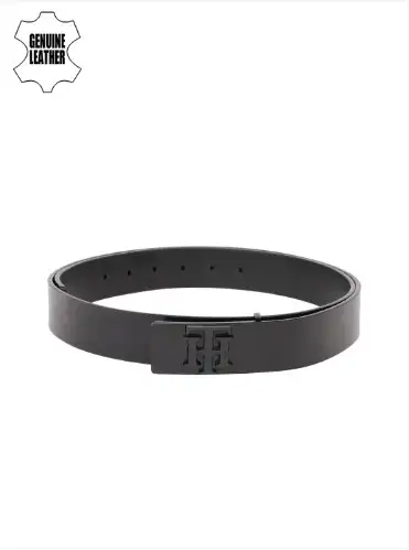 Image for TommyHilfigerMenBlackSolidGenuineLeatherBelt