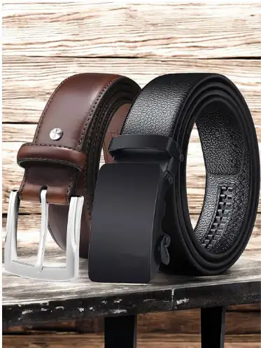 Image for RoadsterTheLifestyleCo.SetOf2MenTexturedFormalBelt