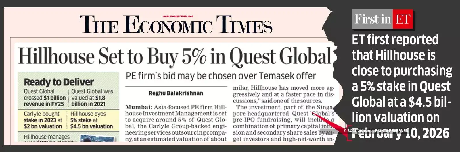 Hillhouse buys Minority Stake in Quest Global Hillhouse buys Minority Stake in Quest Global