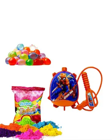 Image for CraftVatikaRedBackpack-StyleWaterTankWithPichkariToy