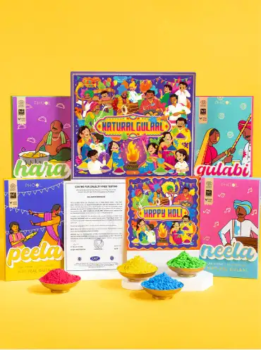 Image for PhoolMulticoloredPackof4HoliNaturalGulalColors