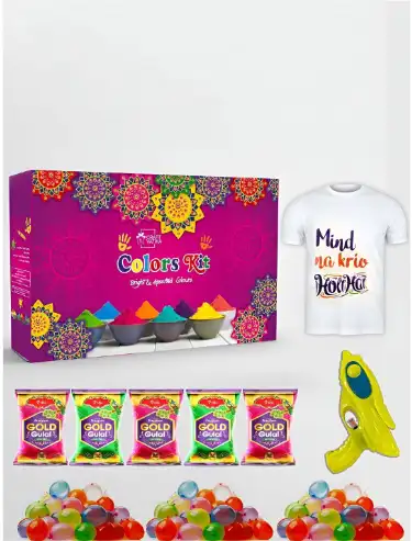 Image for CraftVatikaEcoFriendlyHoliColorswithT-shirt%2CBalloons%26Pichkari