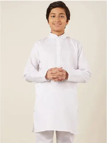 Image for AjDEZInESBoysMandarinCollarCottonKurta