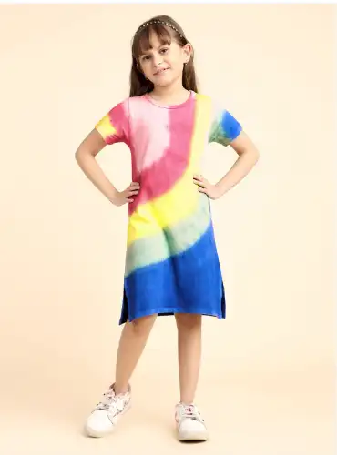 Image for YKGirlsTie%26DyeDyedCottonA-LineHoliDress