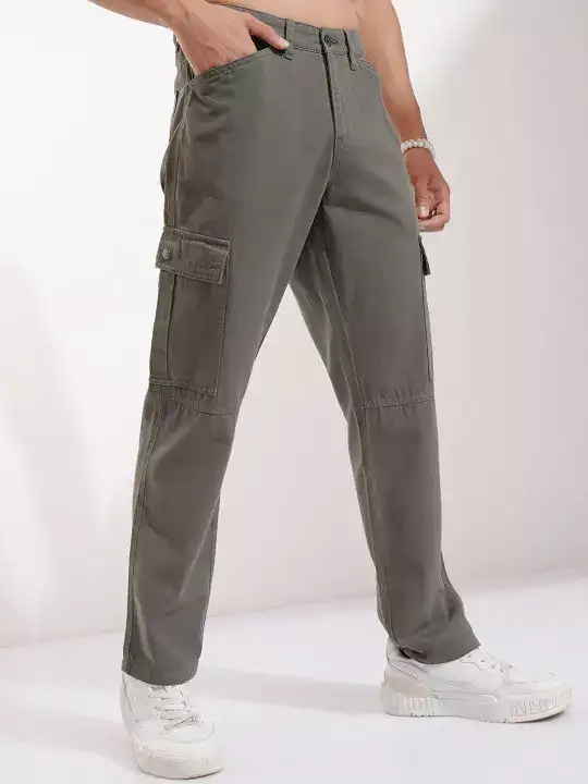 Image for HIGHLANDER-MenStraightFitEasyWashCargosTrousers