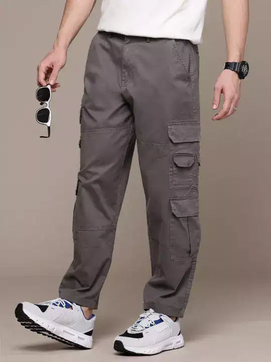 Image for WROGN-MenOversizedFitCargosTrousers